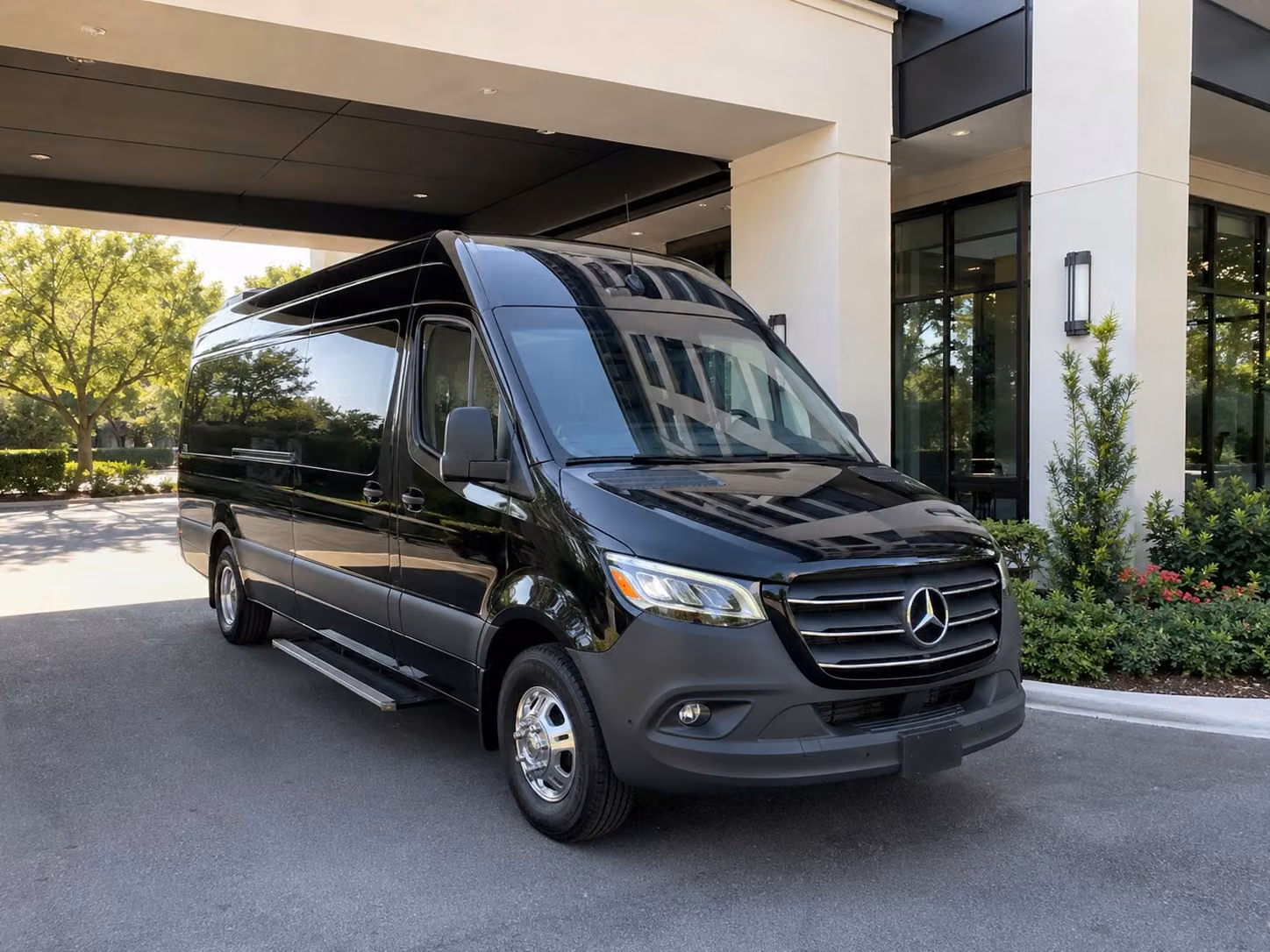bridal party sprinter vans and minibuses for getting ready day logistics